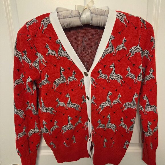 Red Zebra Sweater S - Picture 1 of 6
